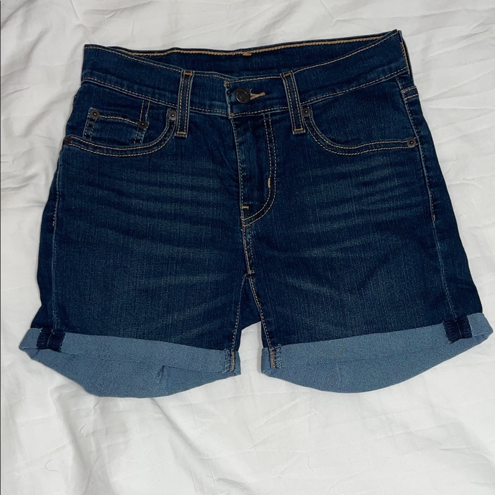 Levi's Dark Blue Jean Shorts for Women